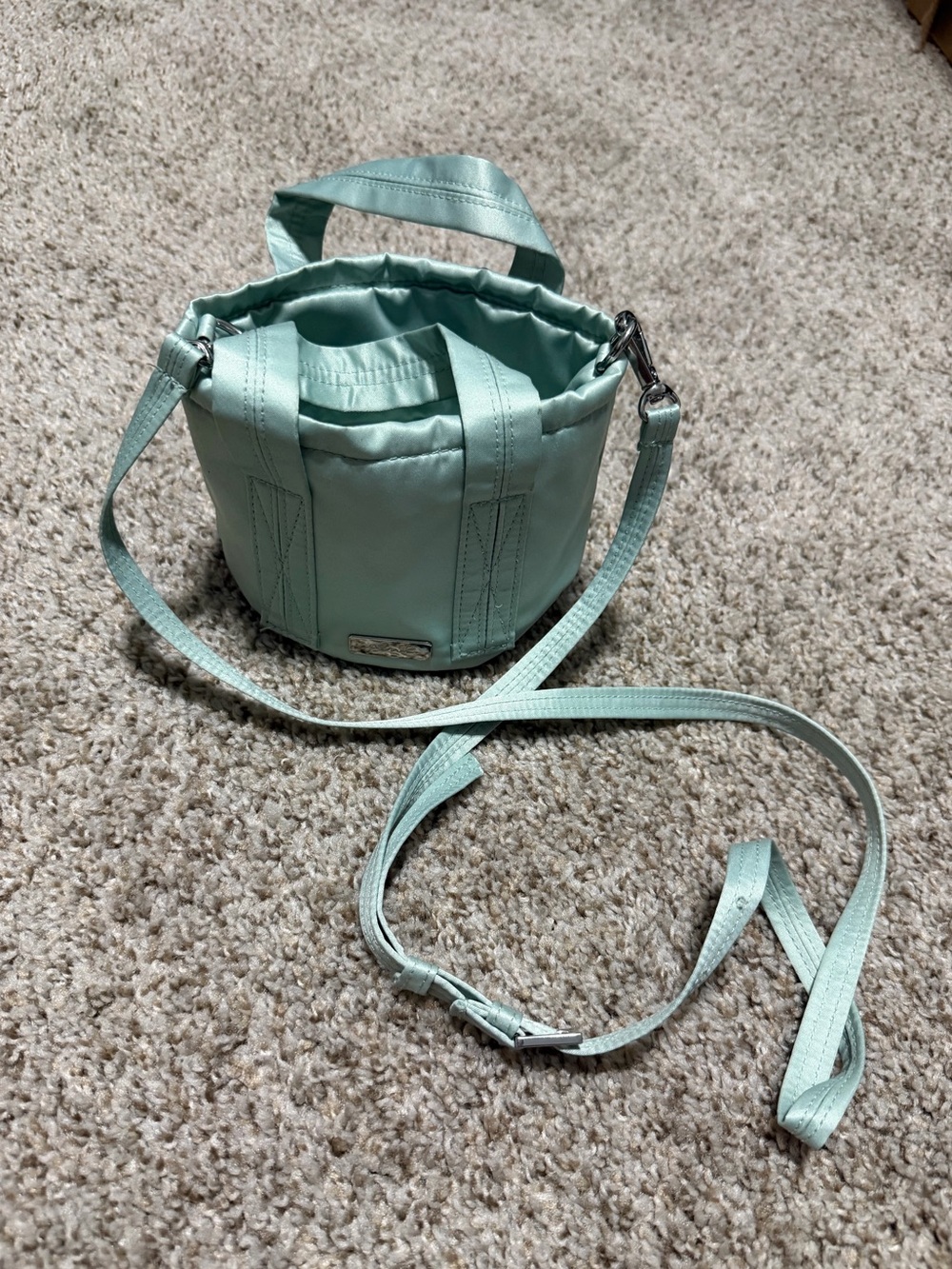 NWOT PINK Mint Green Women's Mini Crossbody Bucket Bag